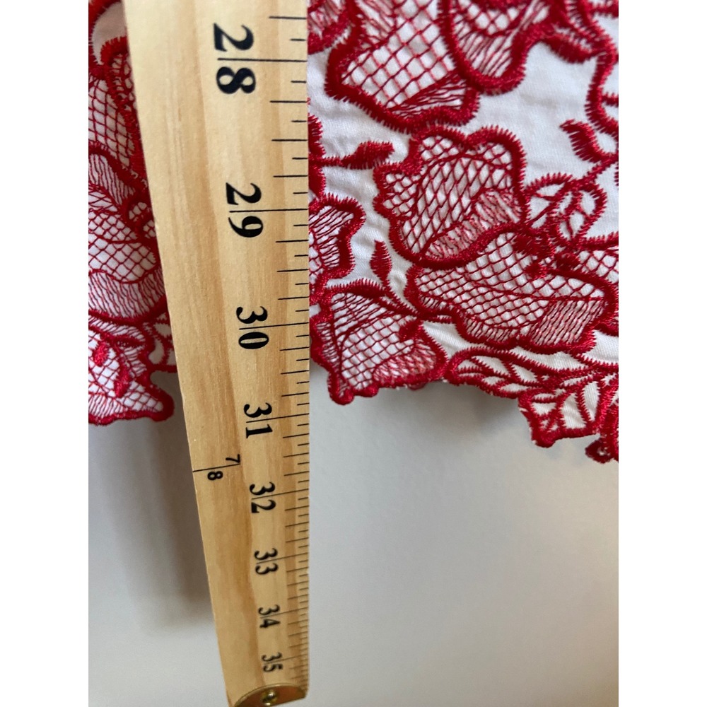 Tuckernuck Hyacinth House White Red Embroidered Mini Dress XS New With Tags - Picture 4 of 9